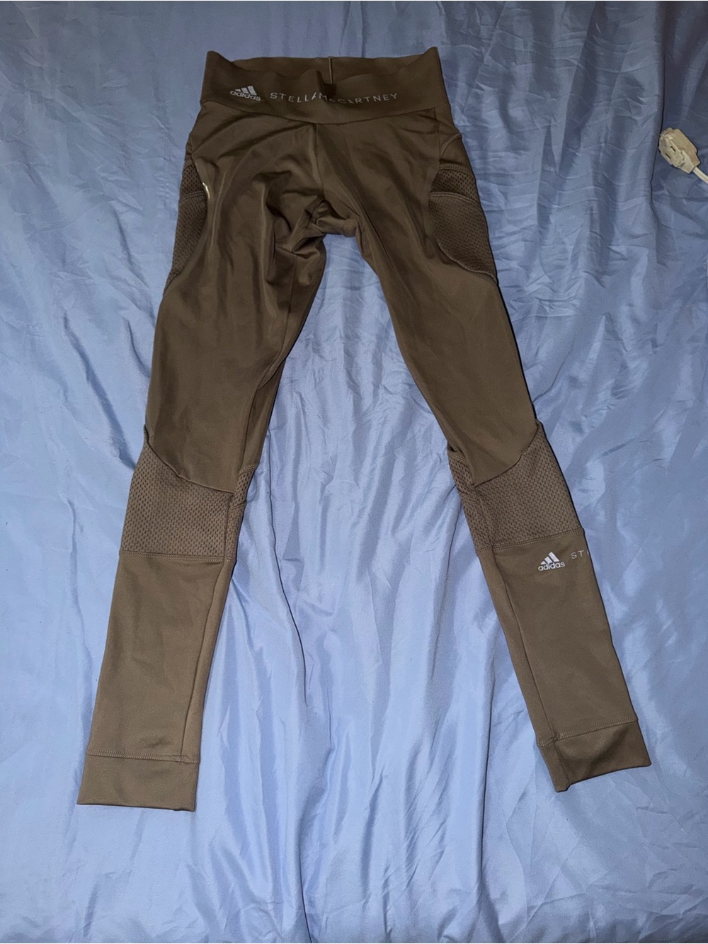 adidas Stella McCartney Brown Mesh-Panel Leggings